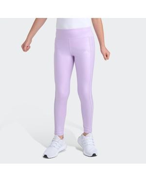 adidas Kids' 3-Stripes Leggings - Purple
