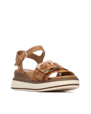 Xti Ankle Strap Sandals - Brown