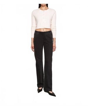 Enza Costa Powder Cashmere Cable Knitted Cardigan - Black