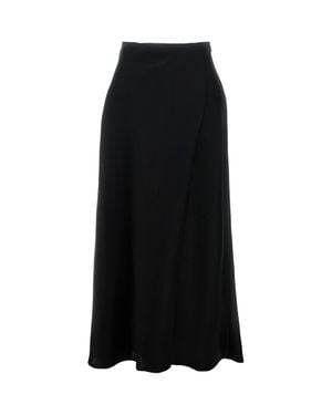 KHAITE Flared Maxi Skirt With Invisible Zip Closure - Black