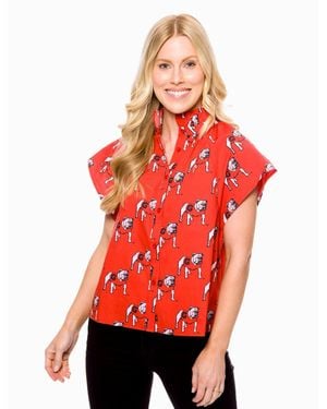 Stewart Simmons Bulldogs Poplin Blouse - Red