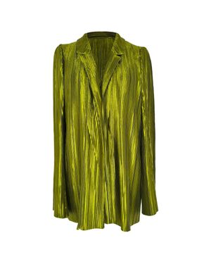 Galvan London Nuage Pleated Blazer - Green