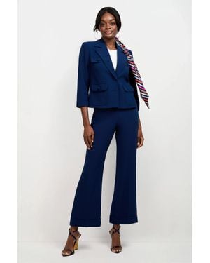 Trina Turk Bicocca Patch Pocket Jacket - Blue