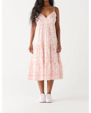 Dex Crossover Midi Dress - Pink