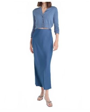 FAVORITE DAUGHTER Cropped Rebecca Cardigan Top - Blue