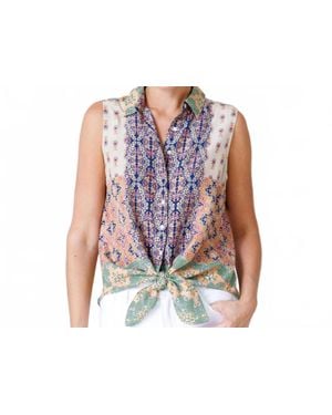 Go> By Go Silk Go Get Waisted Sleeveless Shirt - Multicolor