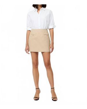 French Connection Cotton Twill Trench Mini Skirt - White