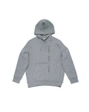 Calvin Klein Long Sleeve Earth Pullover Hoodie - Blue