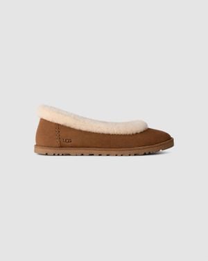 UGG Zora Suede Ballet Flat - White