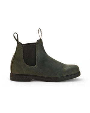 Rossi Boots Rossi 607 Booma Moss Leather Chelsea Boots - Black