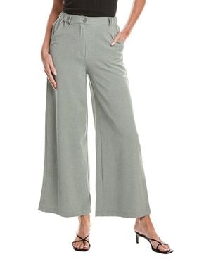 Max Studio Woven Wide Leg Pant - Gray