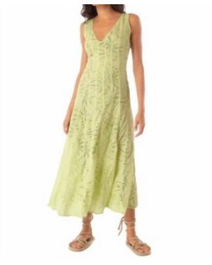 Maaji Palm Embroidery Geranium Maxi Dress - Yellow