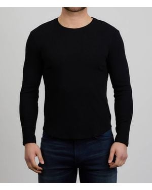 Monfrere Dann Ribbed Long Sleeve Shirt - Black