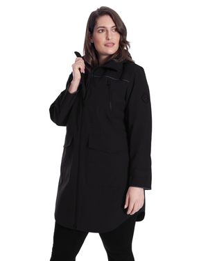 Alpine North Kusawa Plus Drawstring Raincoat, (Plus Size) - Black