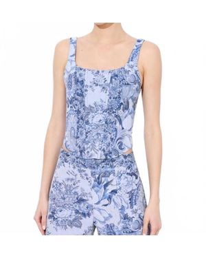 Alice + Olivia Breslin Corset Top - Blue