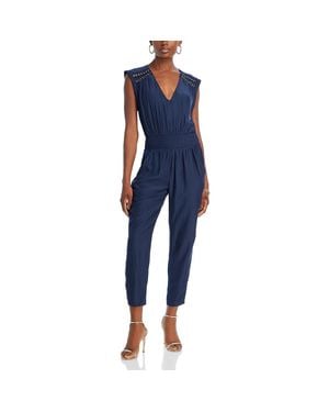 Ramy Brook Bristol Sleeveess V-Neck Jumpsuit - Blue