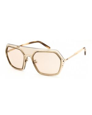 MCM Sunglasses Geometric Full Rim, Shiny Frame And Lens Mw0018-H57E - Metallic
