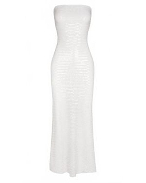 Simon Miller Sculpty Strapless Sequin Dress - White