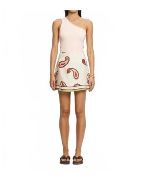 Kivari Linen Mini Skirt - White