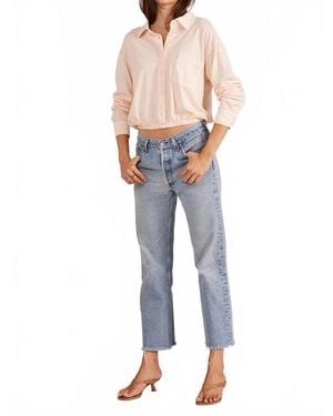Bobi Chloe Button Up Top - Blue