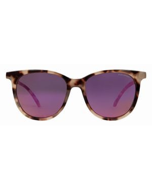 Suzy Levian Tortoise Square Mirrored Lens Sunglasses - Purple