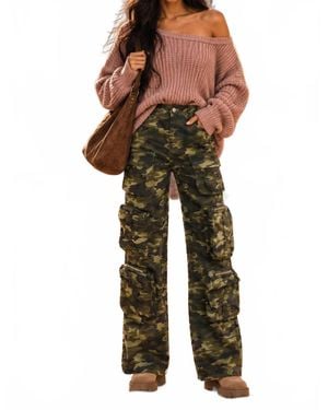 SurelyMine Commander Wide Leg-Pocket Street Cargo Pants - Multicolor