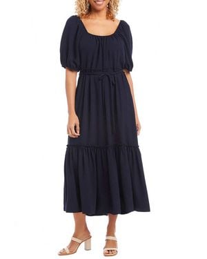 Karen Kane Cocktail Midi Fit & Flare Dress - Blue