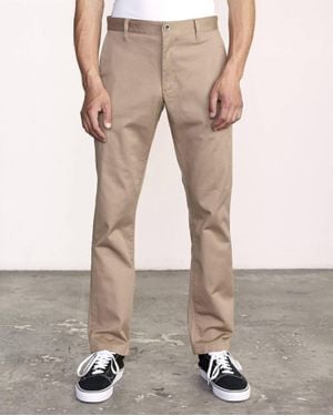 RVCA The Weekend Stretch Cotton Blend Pant - Natural