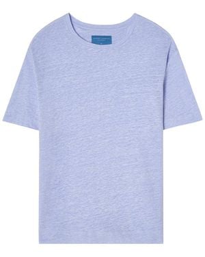 Robert Talbott Davis Linen Jersey T-Shirt - Blue