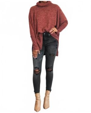Zenana Cozy Chic Sweater - Red