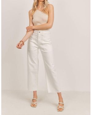 Just Black Denim Utility Wide Leg Jeans - Natural