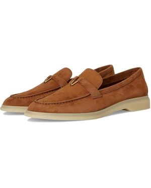 Veronica Beard Ailey Shoes Hazelwood Suede Slip On Loafers Ver400 - Brown