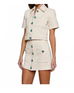 L'Agence Chita Crop Jacket - White