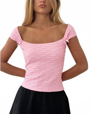 Motel Rocks Kalisa Bow Top - Pink