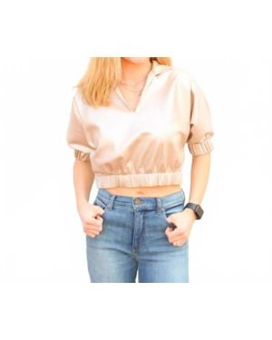 Emily Mccarthy Poppy Crop Top - Blue