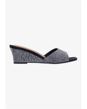 J. Reneé Coralie Rhinestones Slip On Sandals - Blue