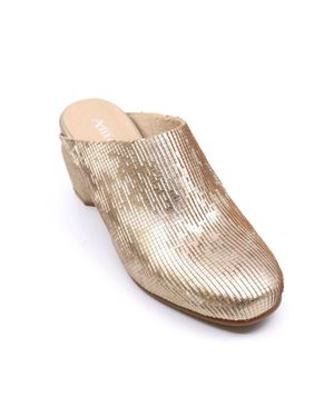 Antelope Peni Mule Block Heel Shoe - Natural