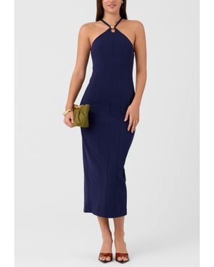 Rachel Roy Avalon Halter Neck Midi Dress - Blue