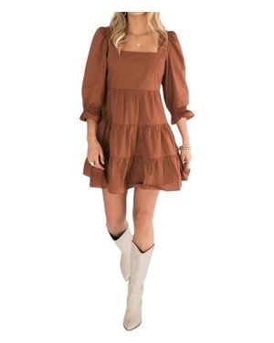 falcon park Willow Dress - Brown