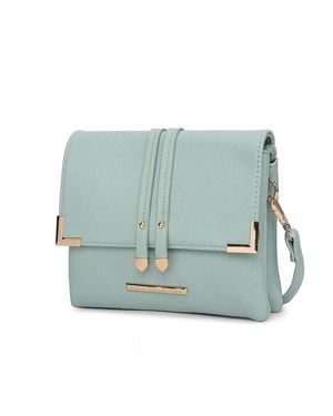 MKF Valeska Crossbody Handbag Purse Multi Compartments By Mia K - Blue