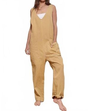 Bucketlist Gerri Overall Jumpsuit - Natural