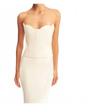 Shona Joy Oakley Strapless Corset Top - White