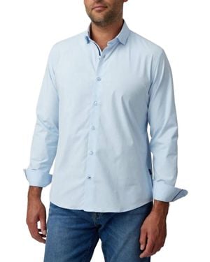 Stone Rose Long Sleeve Dry Touch Shirt - Blue