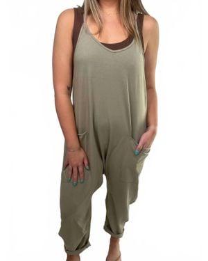Free People Hot Shots Onesie - Green