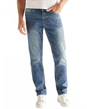 DEVIL-DOG Slim Straight Stretch Denim Jeans - Blue