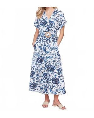 Charlie b Eyelet Maxi Dress - Blue