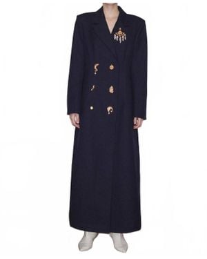 ALÉMAIS Solaris Double-Breasted Coat - Blue