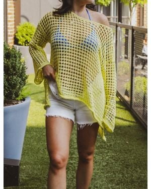 Pol Surfs Up Crochet Top - Green