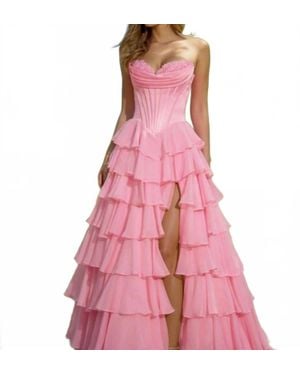 strapless open back dress Sherri Hill 57144 Dress main image 0