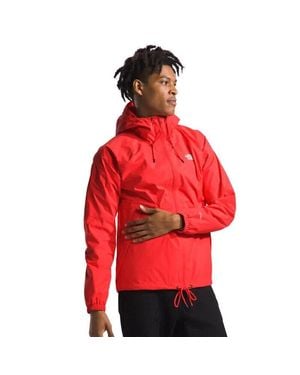 The North Face Antora Rain Jacket Nf0A7Qf315Q Full Zip Hooded Sgn12 - Red